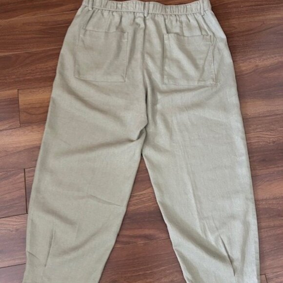 ZARA linen jogging pants, size L, * NWT * - Picture 4 of 12